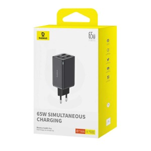 شارژر دیواری فست شارژ باسئوس مدل GAN6 Pro توان 65 وات